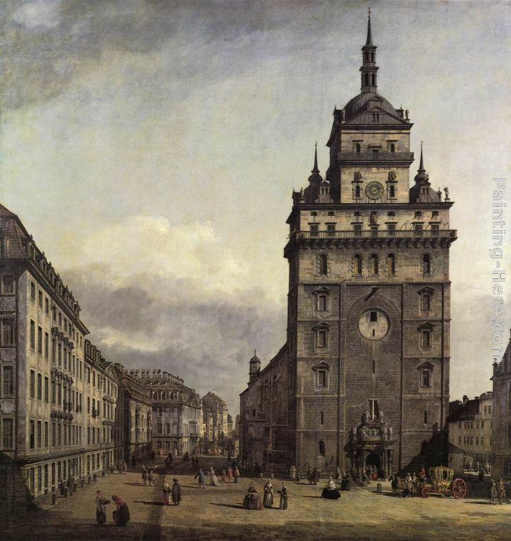 The Kreuzkirche in Dresden painting - Bernardo Bellotto The Kreuzkirche in Dresden art painting